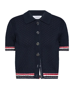 Thom Browne Short Sleeved Buttoned Cardigan