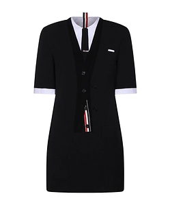 Thom Browne Stripe Detailed Mini Dress