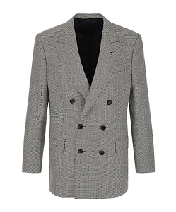 Tom Ford Geometric Jacquard Double-Breasted Blazer