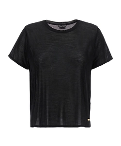 Tom Ford Logo Plaque Crewneck T-Shirt