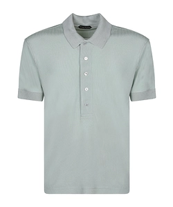 Tom Ford Logo-Embroidered Fine Knit Polo Shirt