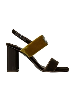 Tory Burch Eleanor Heeled Velvet Sandals