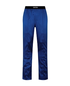Tom Ford Logo Waistband Satin Pajama Trousers