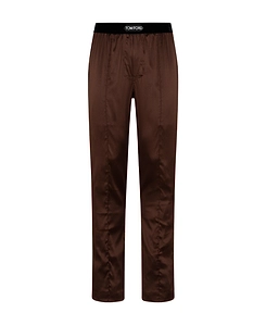 Tom Ford Logo Waistband Satin Pajama Trousers