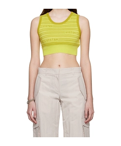 Cropped Wool Blend Vest