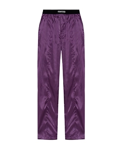 Tom Ford Morado Parte Inferior De Pijama De Seda
