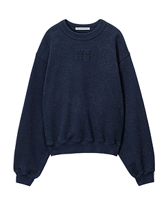 Alexander Wang Stacked Logo Crewneck Sweatshirt