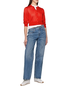 Logo-Embroidered Cropped Cardigan