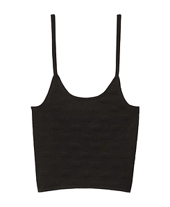 Logo-Embroidered Sheer Top