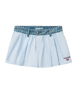 T By Alexander Wang Denim Elastic Waist Boxer Shorts