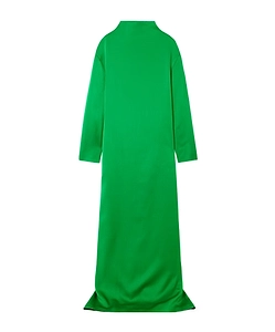 Tom Ford Shiny Crepe Mock Neck Column Evening Dress