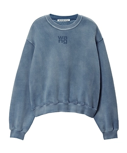 T By Alexander Wang Logo Embossed Crewneck Sweatshirt