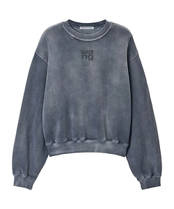 T By Alexander Wang Logo Embossed Crewneck Sweatshirt