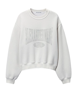 T By Alexander Wang Logo Printed Drop Shoulder Sweatshirt