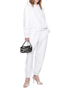 T By Alexander Wang Logo Printed Drawstring Hoodie