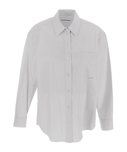 T By Alexander Wang Logo Tag Button-Up Shirt