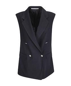 Tagliatore Bernice Sleeveless Double-Breasted Blazer