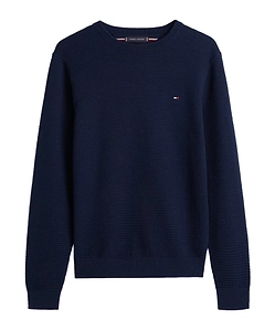 Textured Knit Crew Neck Jumper