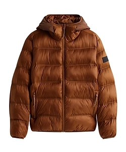 Tonal Logo Hooded Puffer Jacket