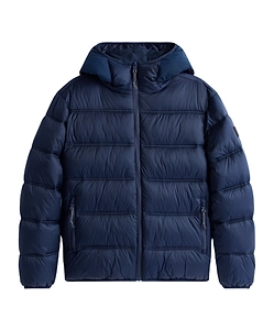 Tonal Logo Hooded Puffer Jacket