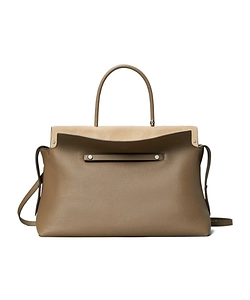 Tory Burch Large Mercer Pebbled Satchel Bag
