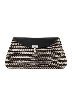 TotÊMe Mini T-Lock Woven Clutch Bag