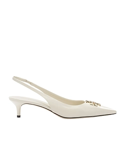 Tory Burch Logo Slingback Heeled Pumps