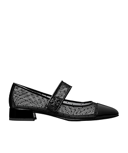 Tory Burch Mesh Mary Jane Heeled Ballet Shoes