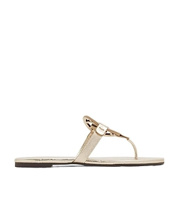 Tory Burch Miller Logo Plaque Slip-On Sandals