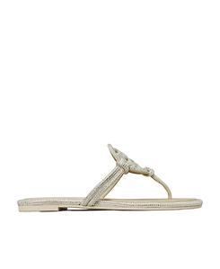 Tory Burch Miller Pavé Embellished Thong Slippers