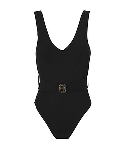 Tory Burch Miller Plunge One-Piece Swimsuit