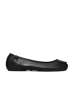 Tory Burch Minnie Logo Embellished Ballerina Shoes