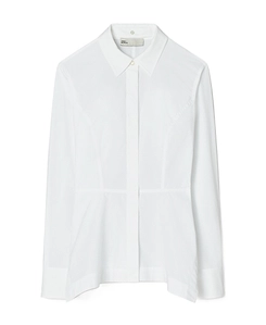 Tory Burch Peplum Curved Hem Shirt