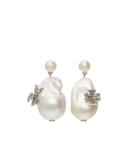 Moondance Pearl And Flower Drop Earrings