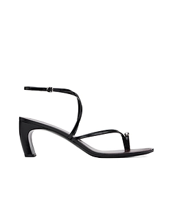 Pierced Strappy Open-Toe Heels