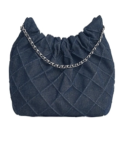 Tory Burch Mini Fleming Soft Denim Hobo Bag