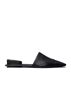 Pierced Leather Slippers