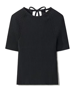 Tory Burch Ribbed Slim Fit Sweater