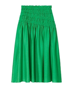 Tory Burch Ruched Midi Skirt