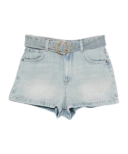 Belt Denim Shorts