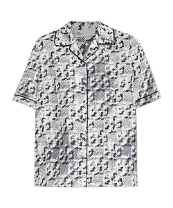 Tory Burch Short-Sleeved Logo Printed Shirt
