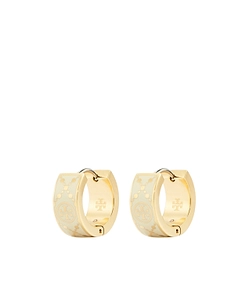 Tory Burch Small T Monogram Hoop Earrings