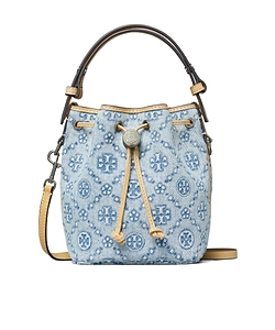 Tory Burch T Monogram Drawstring Bucket Bag