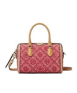 Tory Burch T-Monogram Denim Petite Barrel Bag