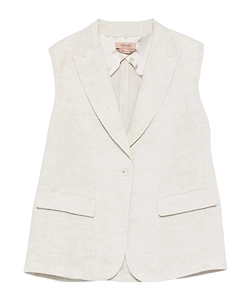 Flap-Pocket Single-Breasted Gilet