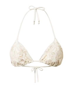 Floral-Embroidered Bikni Top