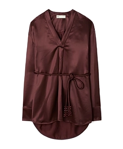 Tory Burch V-Neck Satin Top