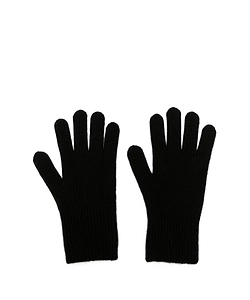 Brushed-Effect Ribbed-Knit Gloves
