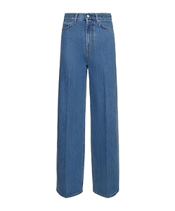 Five-Pocket Wide-Legged Jeans