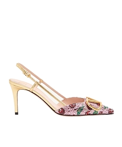 Vlogo Signature Slingback DÉColleté With Cherryfic Embroidery 80Mm